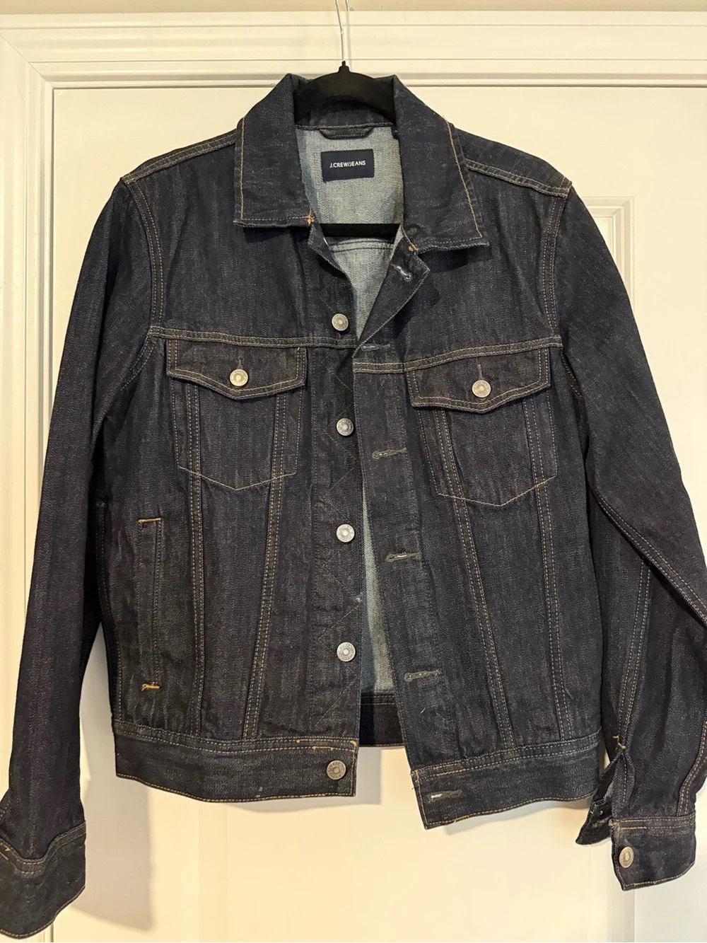 NWOT J Crew Denim Trucker Jacket - Darkwash - Men’s S